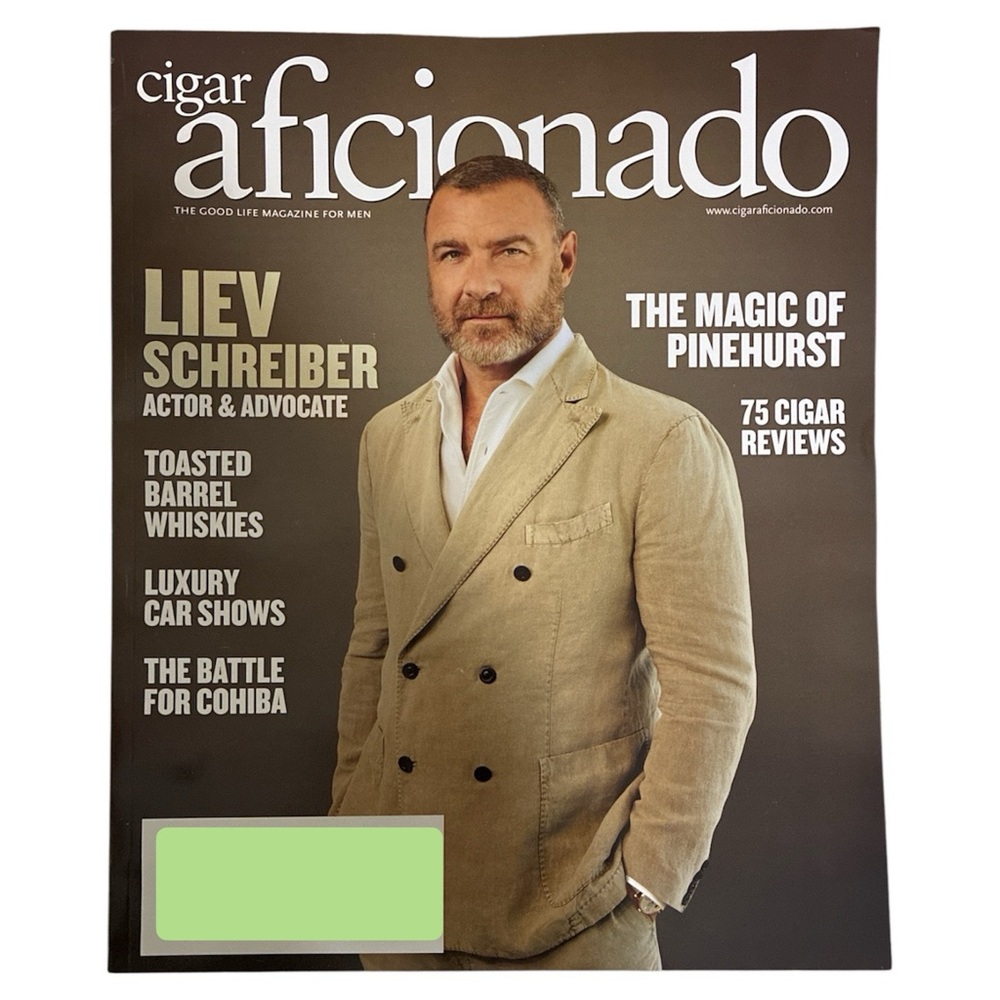 Cigar Aficionado Magazine July August 2025 Liev Schreiber Luxury Car Shows